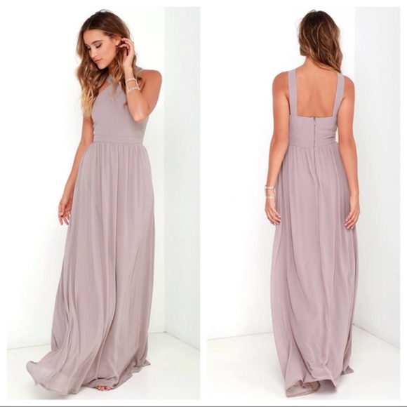 Lulus Dresses & Skirts - Lulus Air Of Romance Taupe Maxi Dress Size S
